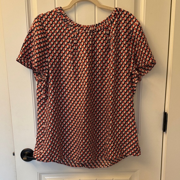 Boden Tops - Boden Red and Black Geometric Blouse